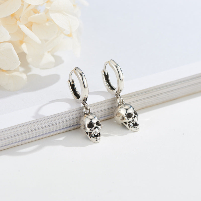 REETI 925 Sterling Silver Earrings skull drop Earring Creative Hot Sexy Jewelry For Women Gift Customized