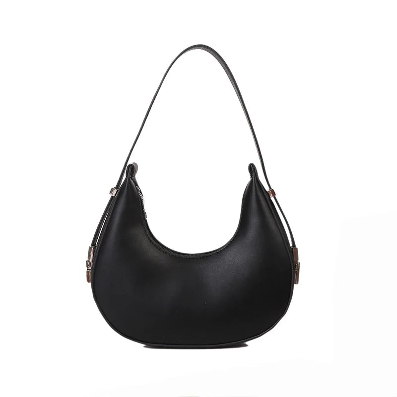 Underarm Tote Bags for Women Luxury Half Moon Hobo Bag Lady Brand Shoulder Bags PU Leather Armpit Clutch Handbag and Purse