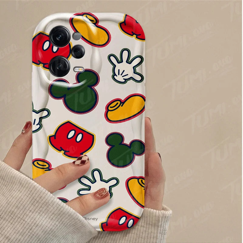 Disney Minnie Mickey Mouse Phone Case For Xiaomi Redmi Note 13 12 Pro Plus 4G 5G 12S 12R 11 11S 10 10S 9S 7 8 9 Pro Max Cover