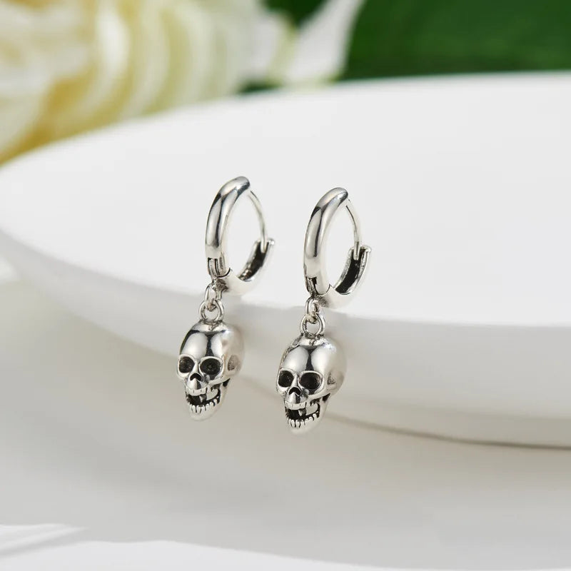 REETI 925 Sterling Silver Earrings skull drop Earring Creative Hot Sexy Jewelry For Women Gift Customized
