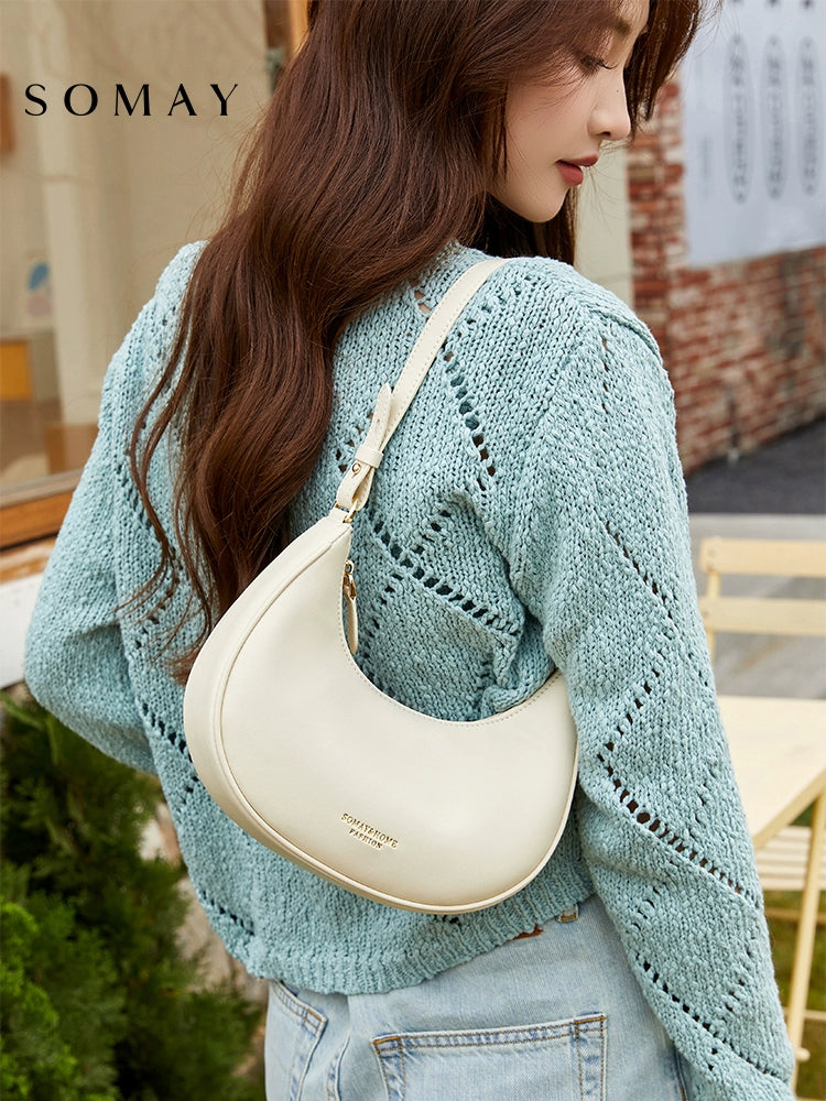 Women's Bag Fall and Winter Special-Interest Design Half-Month Crossbody Bag